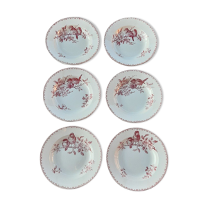 Lot de 6 assiettes creuses - sarreguemines favori