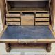 Empire period secretary in walnut, oak and black marble top