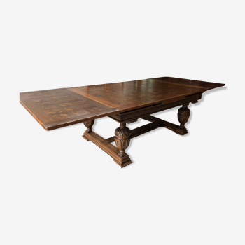 Vintage wooden dining room table