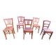 5 wooden bistro chairs