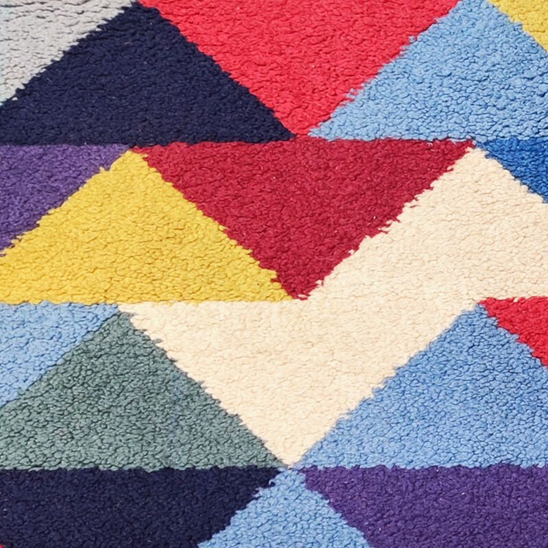 1980s Gorgeous Woolen Rug by Ottavio Missoni called "Pyramid. Limited edition