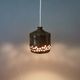 Small ceramic pendant lamp, Danish, from the 1970s–80s, in earth tones.