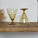 4 Art Deco wine glasses
