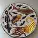 Spanish fish design wall plate signed