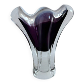 Vase en verre Murano fait main vintage de style mid-century moderne