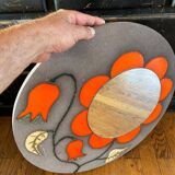 Large François Lembo Mirror 1970 Vallauris - 50 Cm