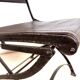 Ensemble de 2 chaises pliantes anciennes en fer forgé et cuir
