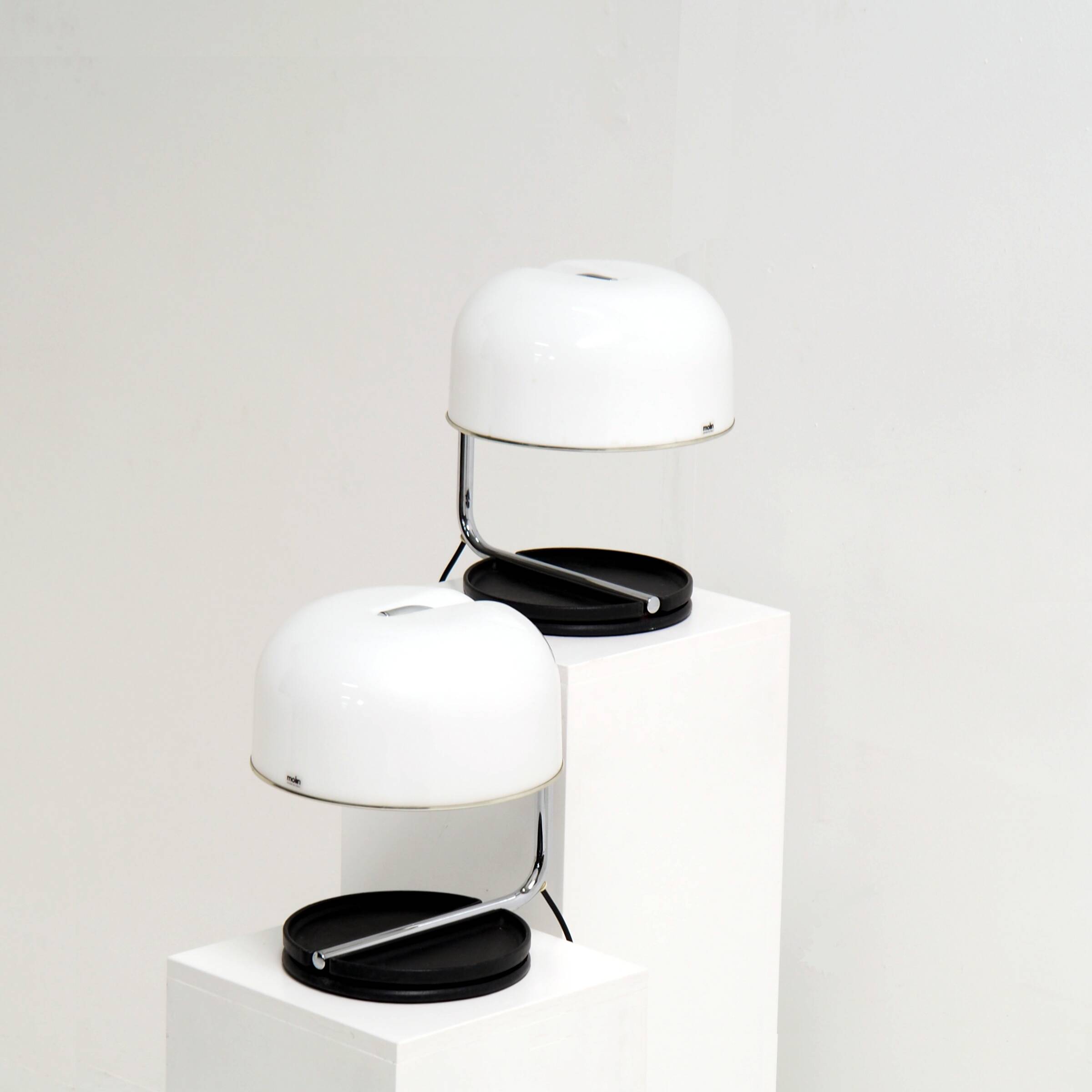 Paire de lampes de table "GUM" modèle Molin. Italie, années 1970.