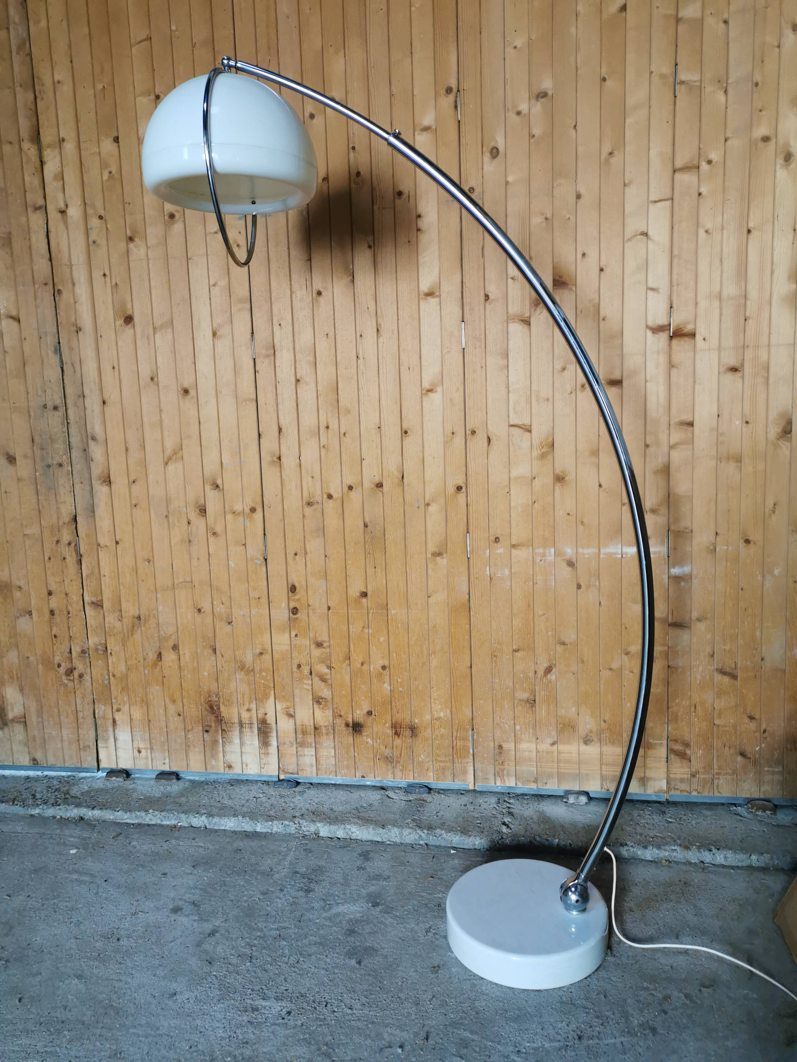 Vintage floor lamp, Arc by Harvey Guzzini 1970