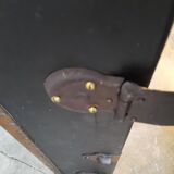 Old cabin trunk, suitcase. height 103cm