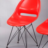 Set of four chairs with base