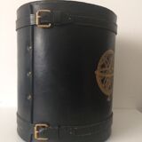 1950 leather paper basket