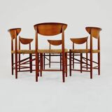 1960s Set of 6 teak dining chairs By Peter Hvidt & Orla Molgaard-Nielsen