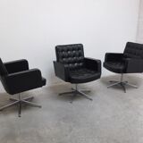 Set of 3 Executive Chairs by Vincent Cafiero for Knoll International, 1960s