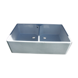 Enamelled stoneware double sink 40