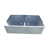 Enamelled stoneware double sink 40