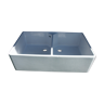 Enamelled stoneware double sink 40