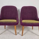 Vintage Chairs and Table, 1960s, Set of 3