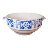 Salad bowl decorated stylized flowers "Saint Aubin" Digoin Sarreguemines