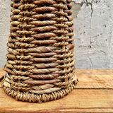Vintage rattan tropical floor lamp