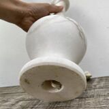 White and gray marble lamp base
