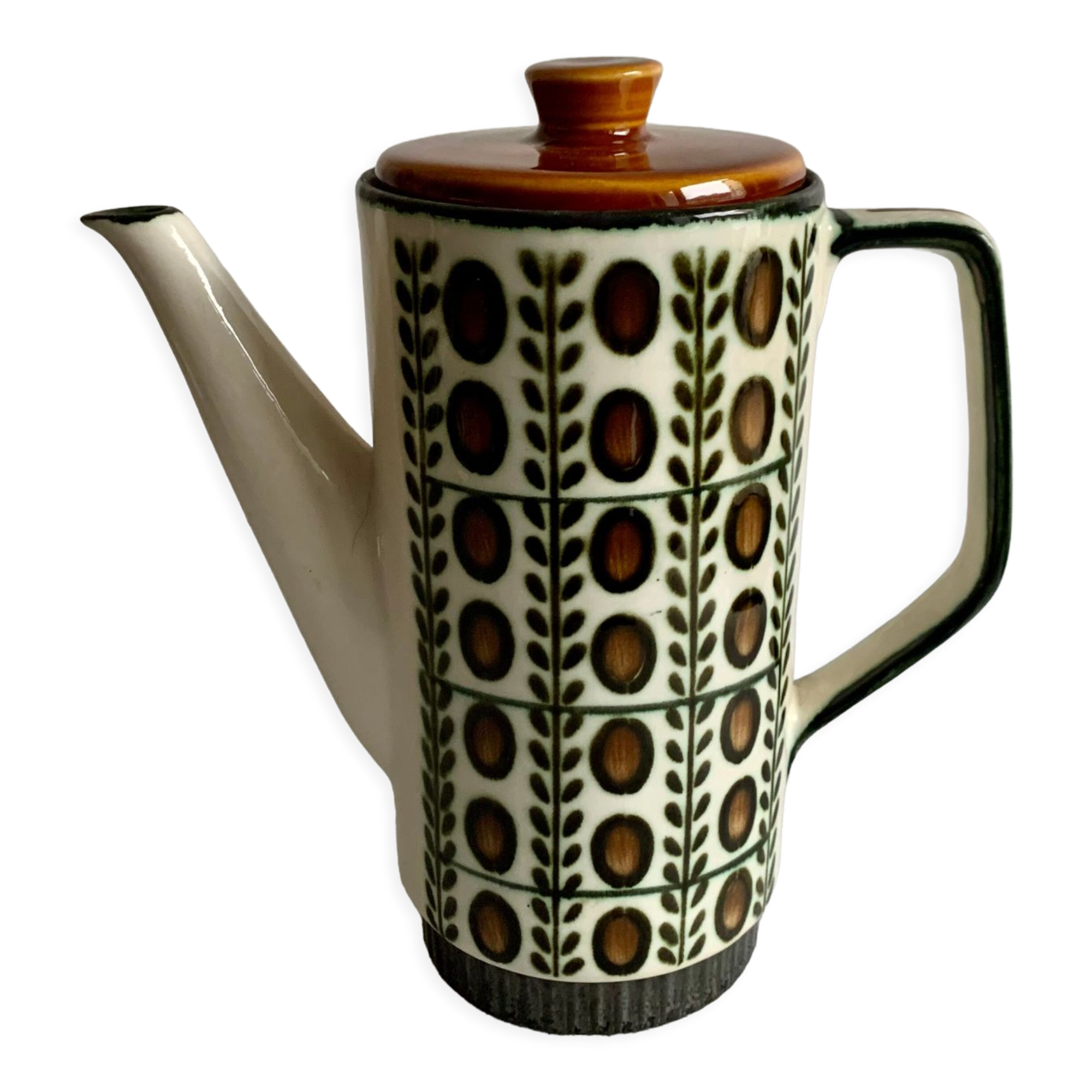 Pottery teapot Boch Rambouillet Noix, 1960s