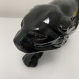 Black ceramic tiger art deco style