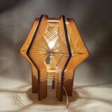 Mid century modern wooden table lamp 1960s