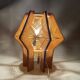 Mid century modern wooden table lamp 1960s