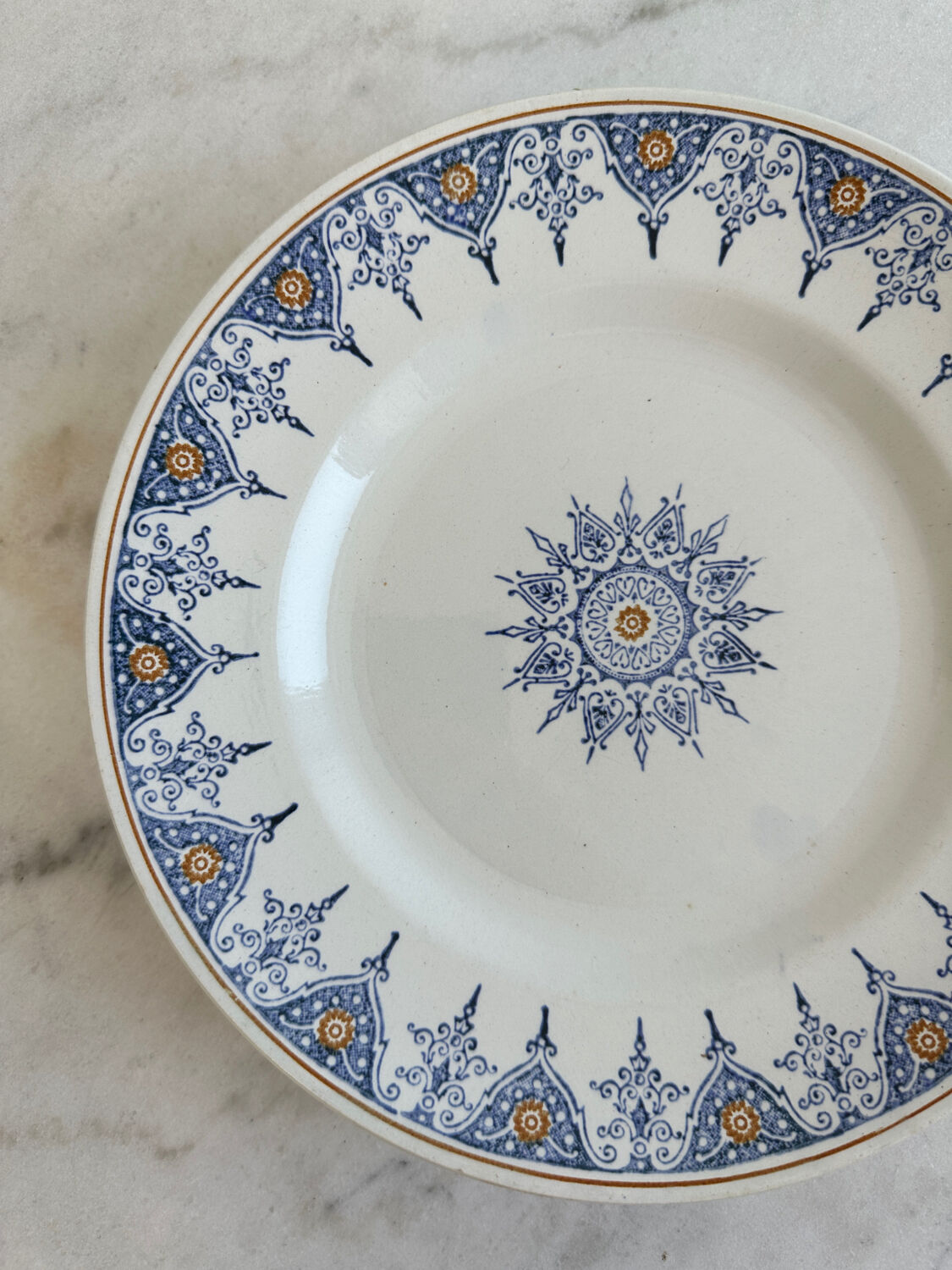 Lot de 4 assiettes Terre de fer St Amand