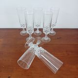 Set of 7 champagne flutes