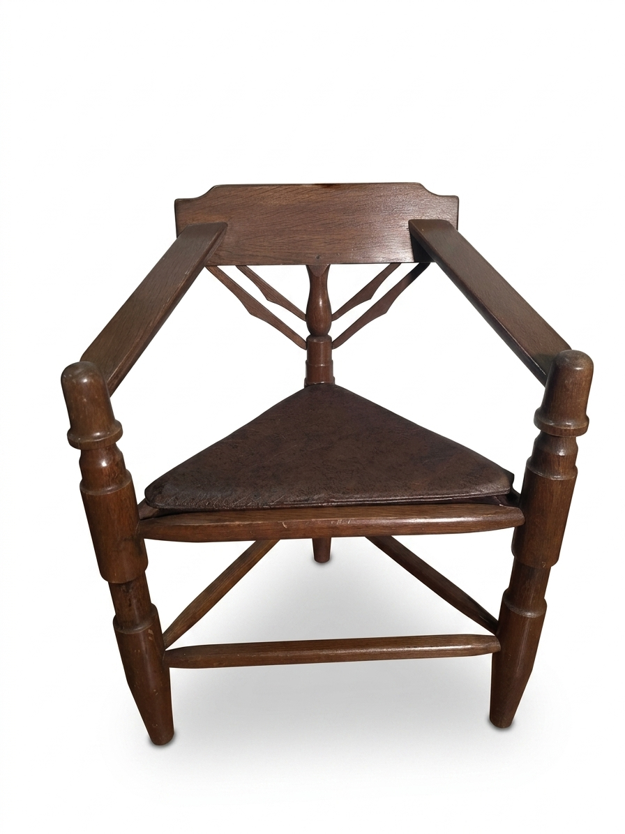 Corner tripod monk chair Munkstol Solid oak