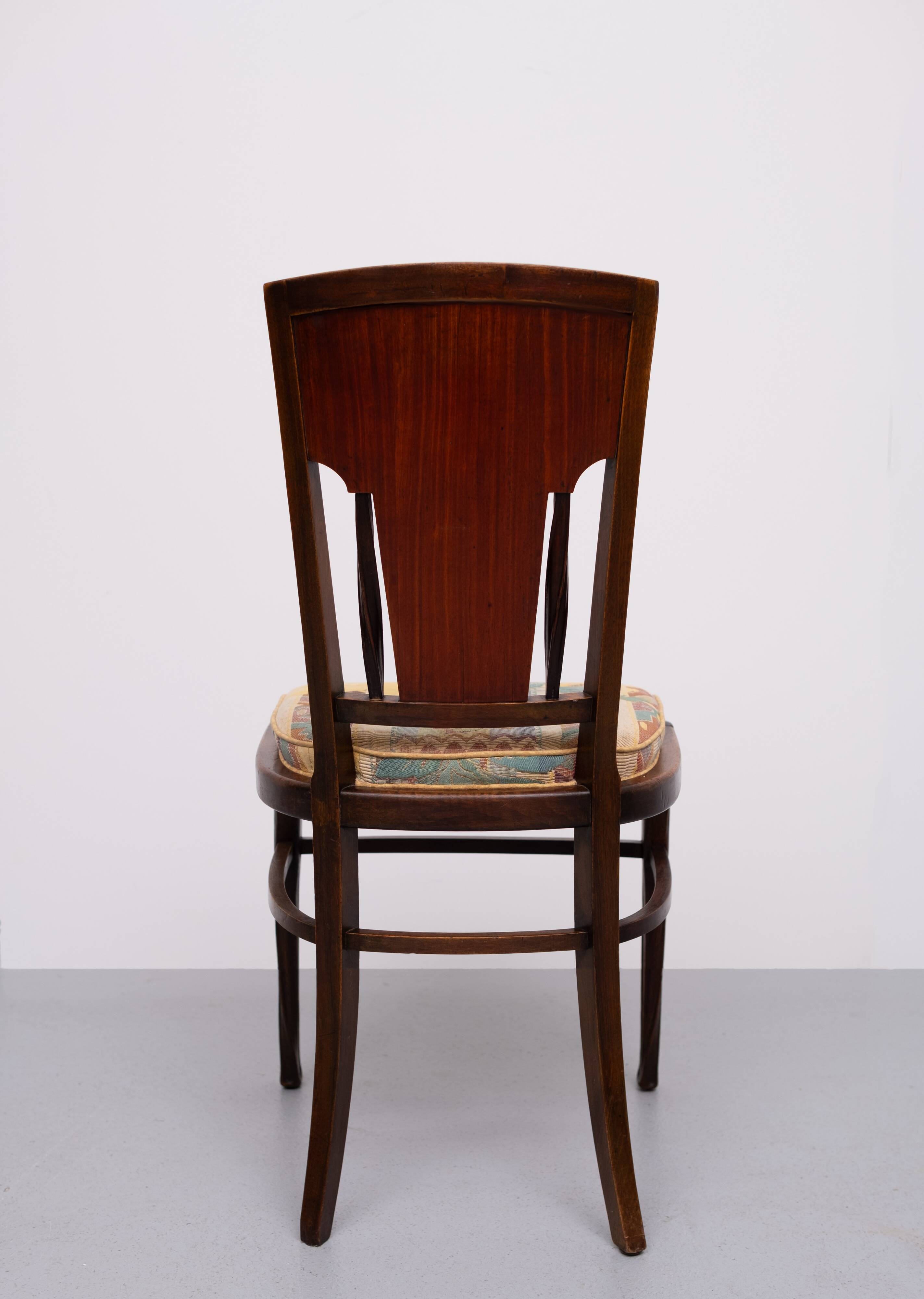 Art Nouveau side chair Louis Majorelle anno 1900