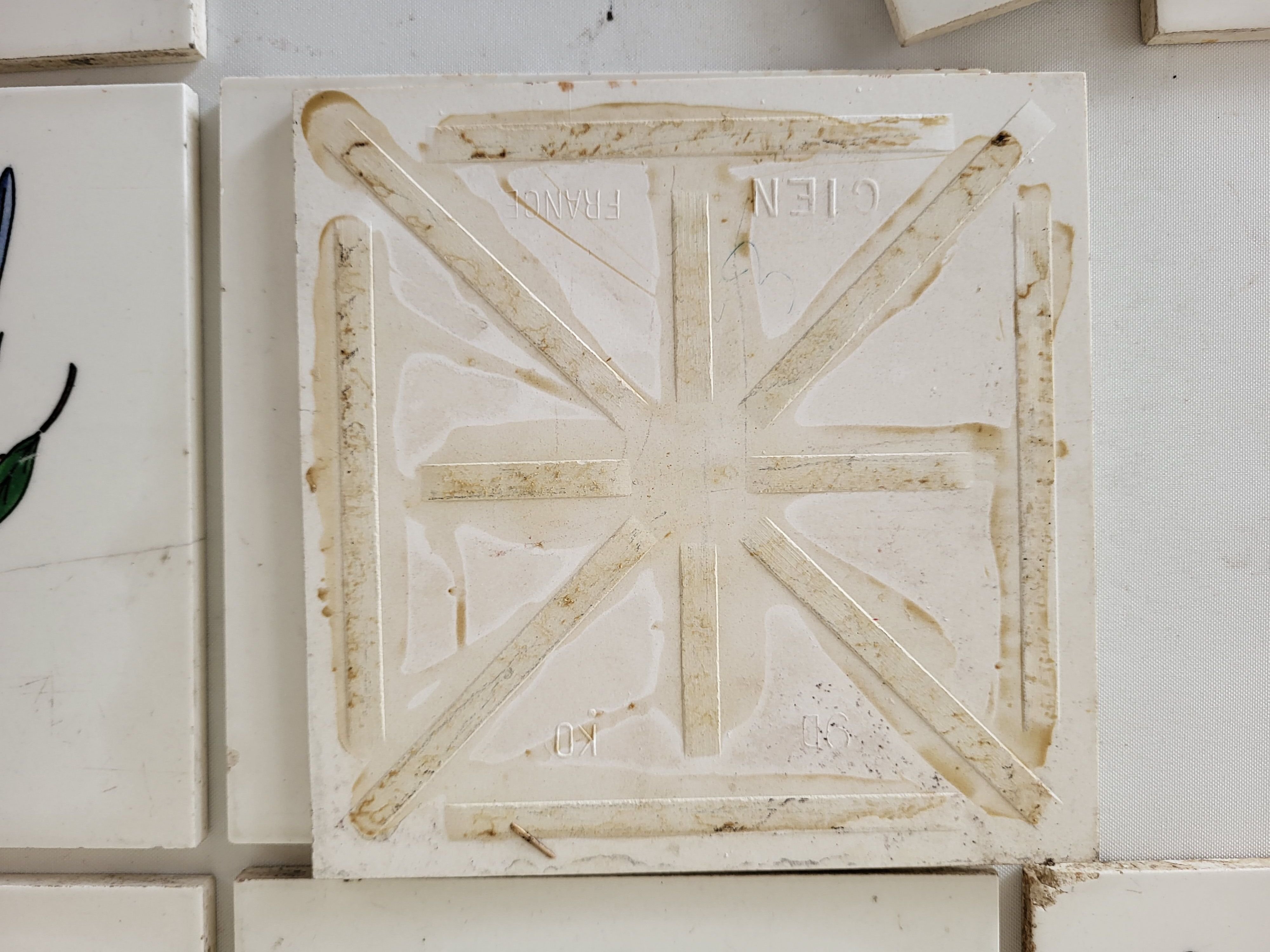 9 tiles tiles tiled earthenware from Gien birds