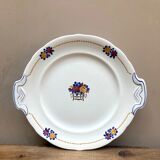 Earthenware dish decorated with Villeroy and Boch fruits