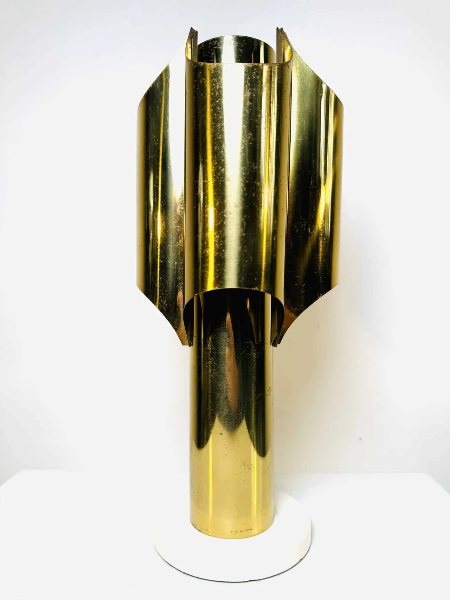 Type 742 Brass Coloured 'Orgue' Table Lamp, Possibly Maison Charles, France, 1960S