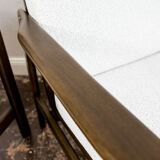 Pair of Restored White Grey B-7522 armchairs by Zenon Bączyk, 1960’s