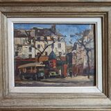 Painting of Paris by Marcel Parturier, A kiosk in Montparnasse, 20th century