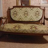 Louis XVI 2-seater mahogany armchair in excellent condition