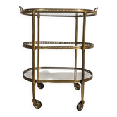 Brass trolley on wheels
