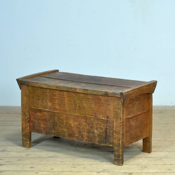 Coffre de berger ancien, années 1850