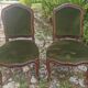Two empire velvet chairs