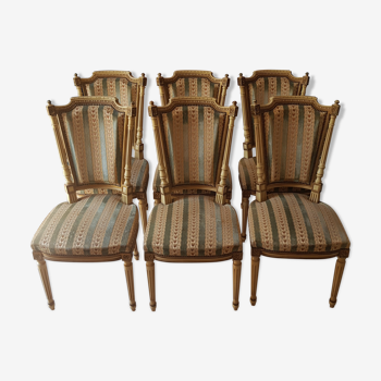 6 chairs Louis XVI