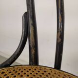 Black canned bistro chairs