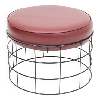 Mid-Century Wire "Bongo" Stool, Denmark, 1950s