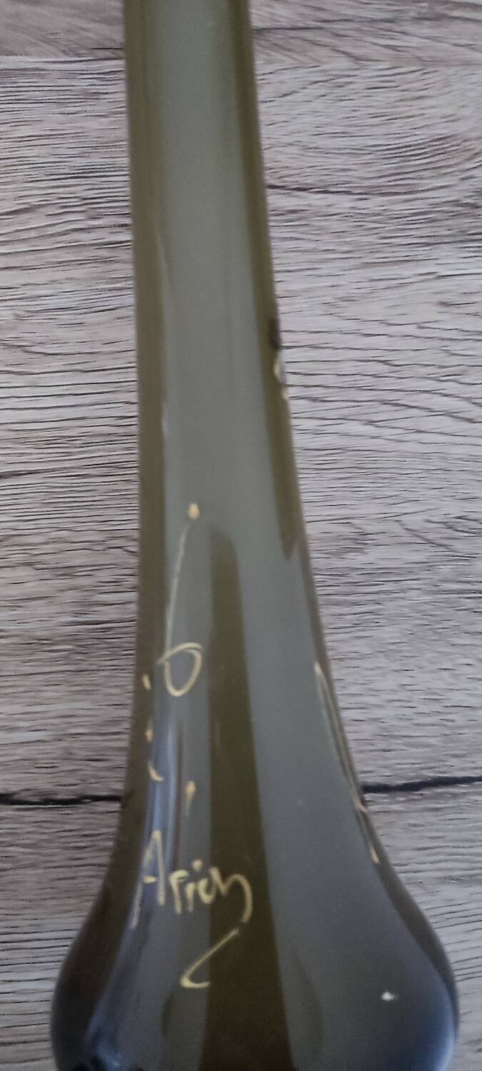 Large 50 cm high single-flower vase signed Arion