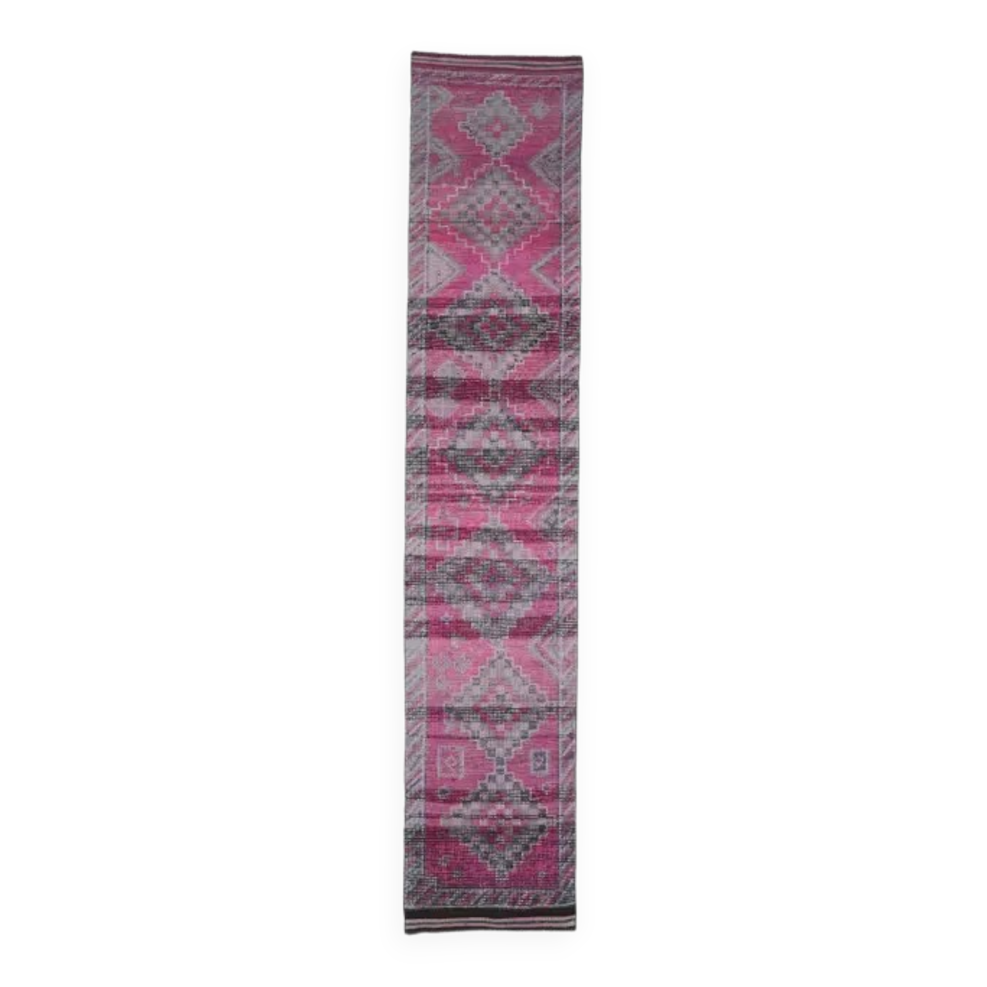 Vintage Turkish Handmade Wool Runner 79x420