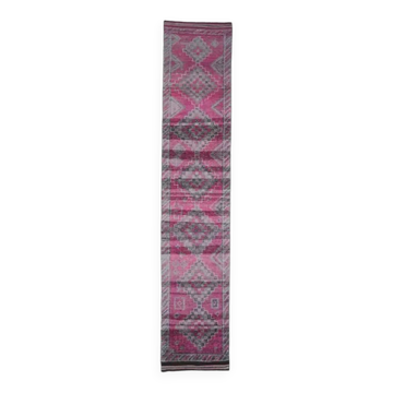 Vintage Turkish Handmade Wool Runner 79x420