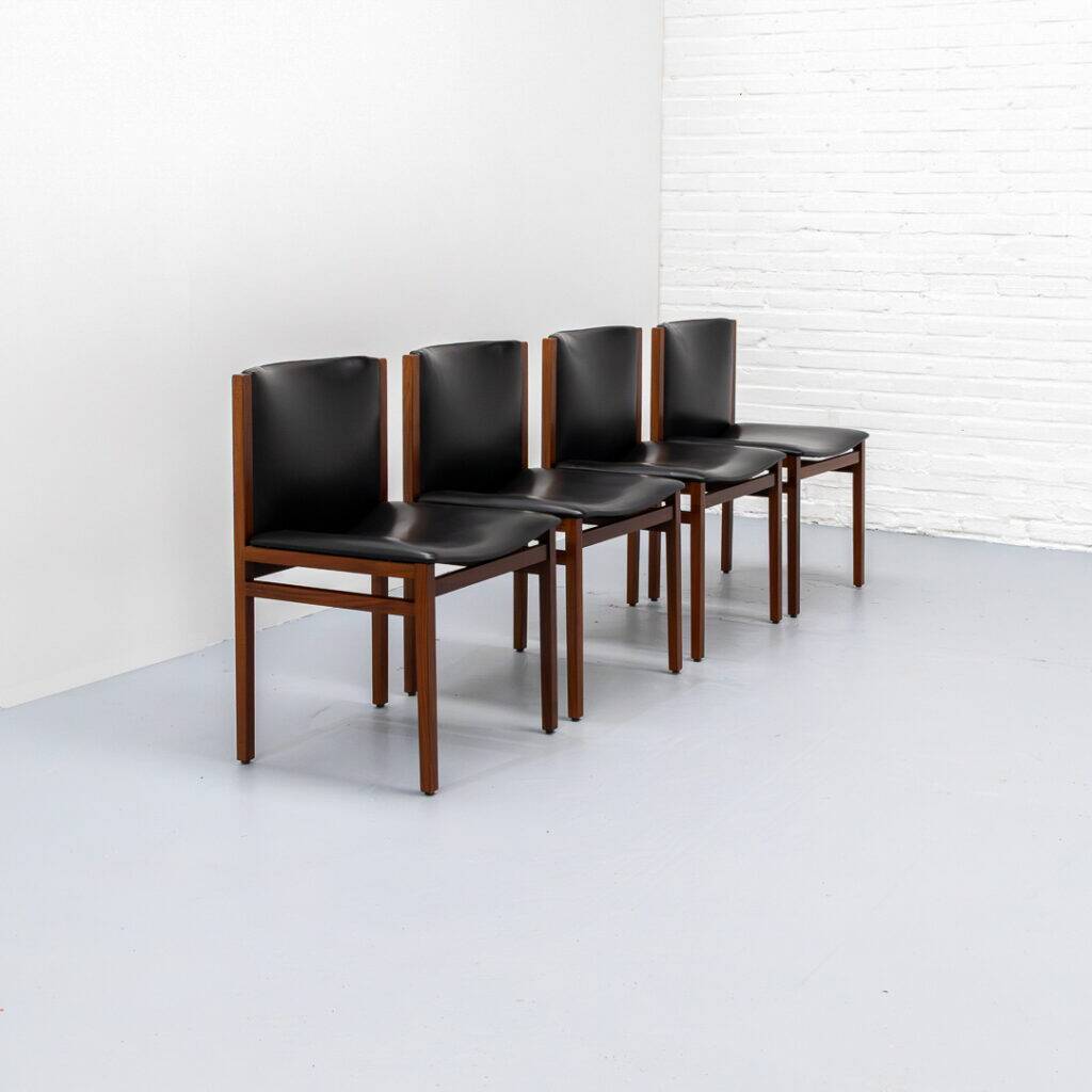 Italian Dining chair set by Tito Agnoli