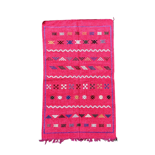 Tapis marocain rose berbère 95x140cm